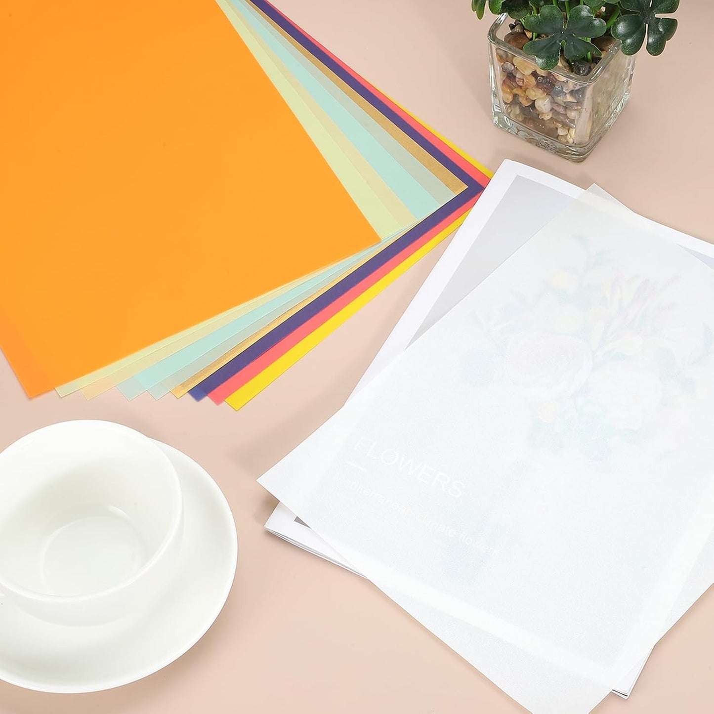 PATIKIL 30 Sheets Vellum Paper 4.25x5.5, Vellum Paper Printable Translucent Paper 100GSM Colored for Invitations Laser InkJet Printing Card Making Crafting Wedding Tracing, Red