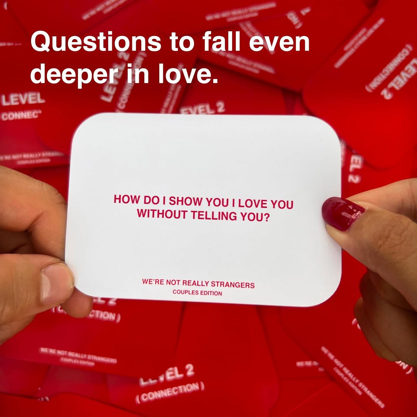 WE'RE NOT REALLY STRANGERS Couples Edition Card Game - 150 Conversation Cards for Couples - 2 Player Game for Memorable Date and Game Nights, Meaningful Games for Adults and Teens, Ages 15+, 2 Players