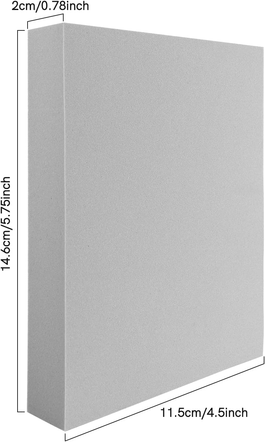 BAOFALI 6 Pcs Stamping Foam Grey Moldable Foam Stamps Plastic Dry Foam Stamp Pad Cut and Dry Foam Stamping Foam Block for Sculpture, Modeling, DIY Arts and Handicrafts Projects