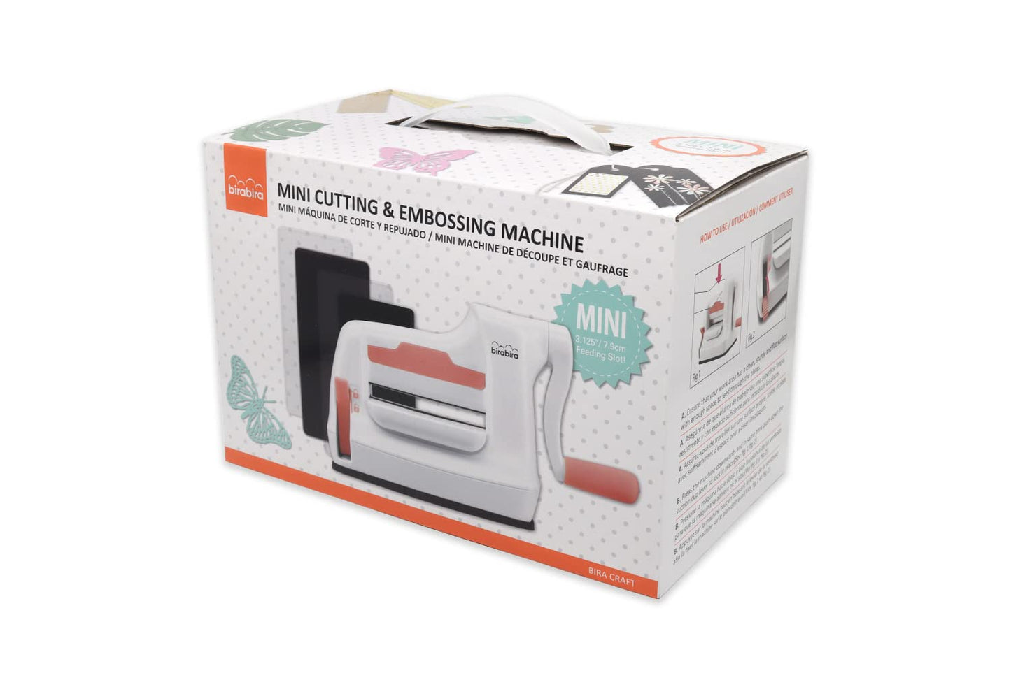 Bira Die Cutting & Embossing Machine, Mini Die Cut Machine, Metal Roller, 3 1/8" Feeding Slot for 3" Paper (Machine)