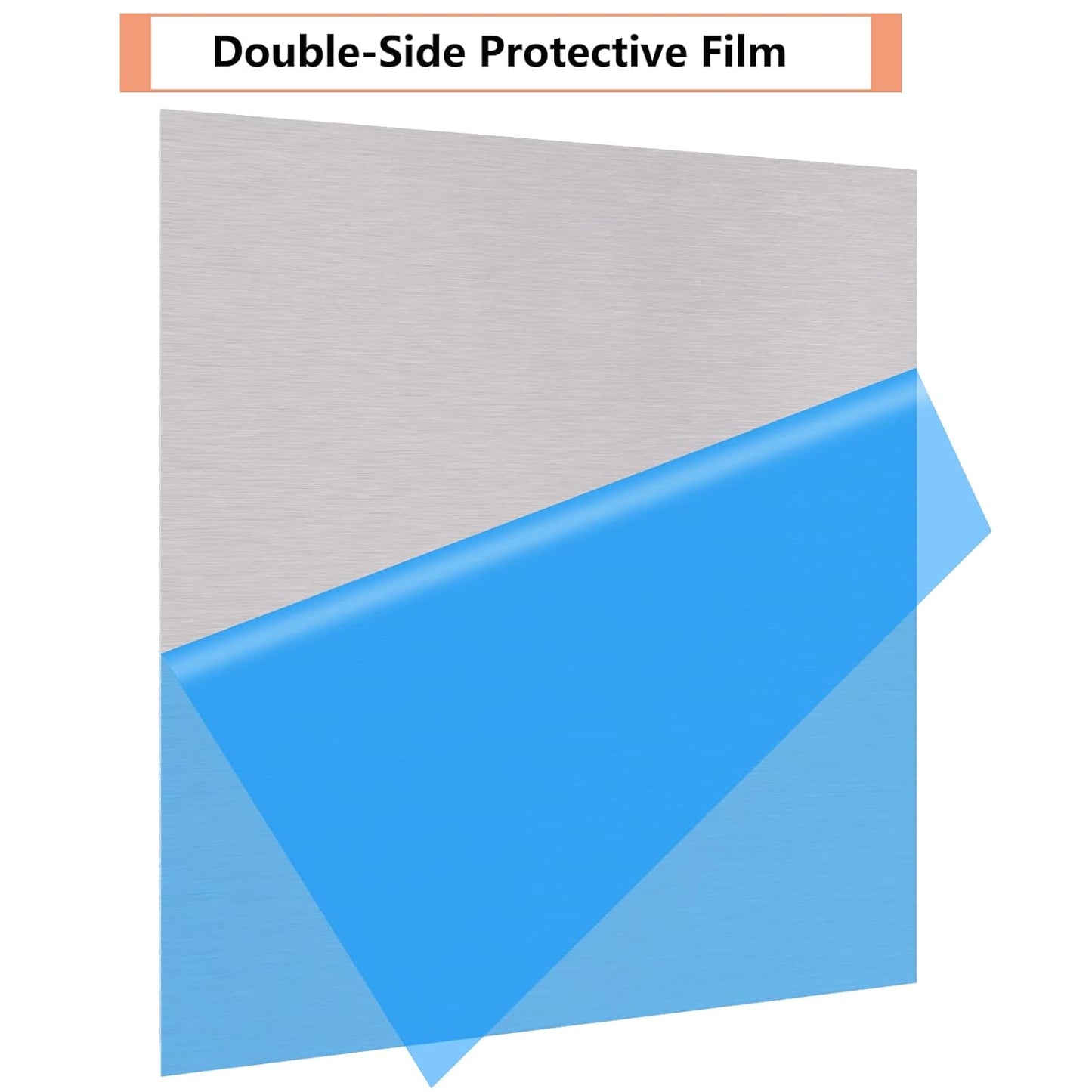 2Pack 5052 H32 Thin Aluminum Sheet Metal 12 x 12 x 0.012 (12Mil) Aluminum Plate Covered with Protective Film, Rectangle Thin Aluminum Metal Plate for Crafting, DIY, Handcraft, Backsplashes, 0.3mm