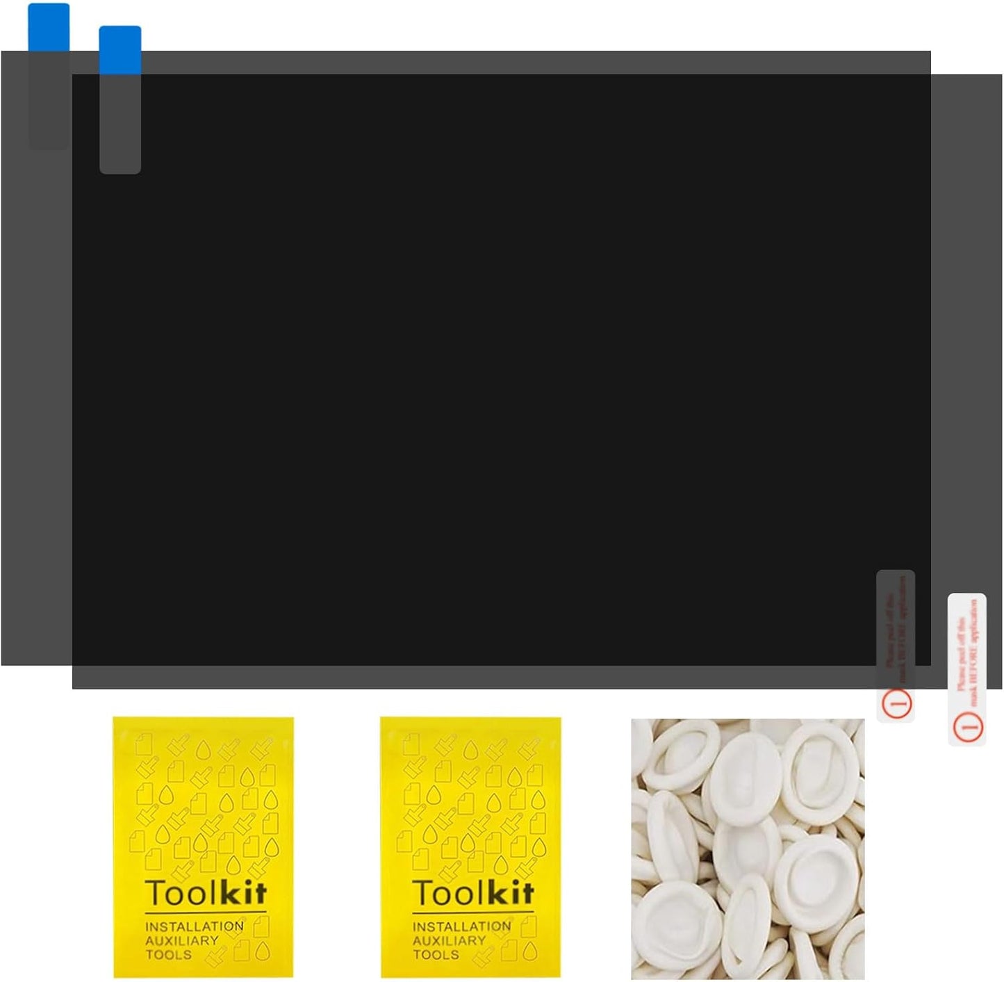 Polarizing Film, with Cleaning Kit and Finger Cots Adhesive Polarized Film 2 Pcs, Size7.9 X 11.9 in, Thikness 0.15mm, Suitable for LCD Screen Repair Photographic Filters & Physics Education