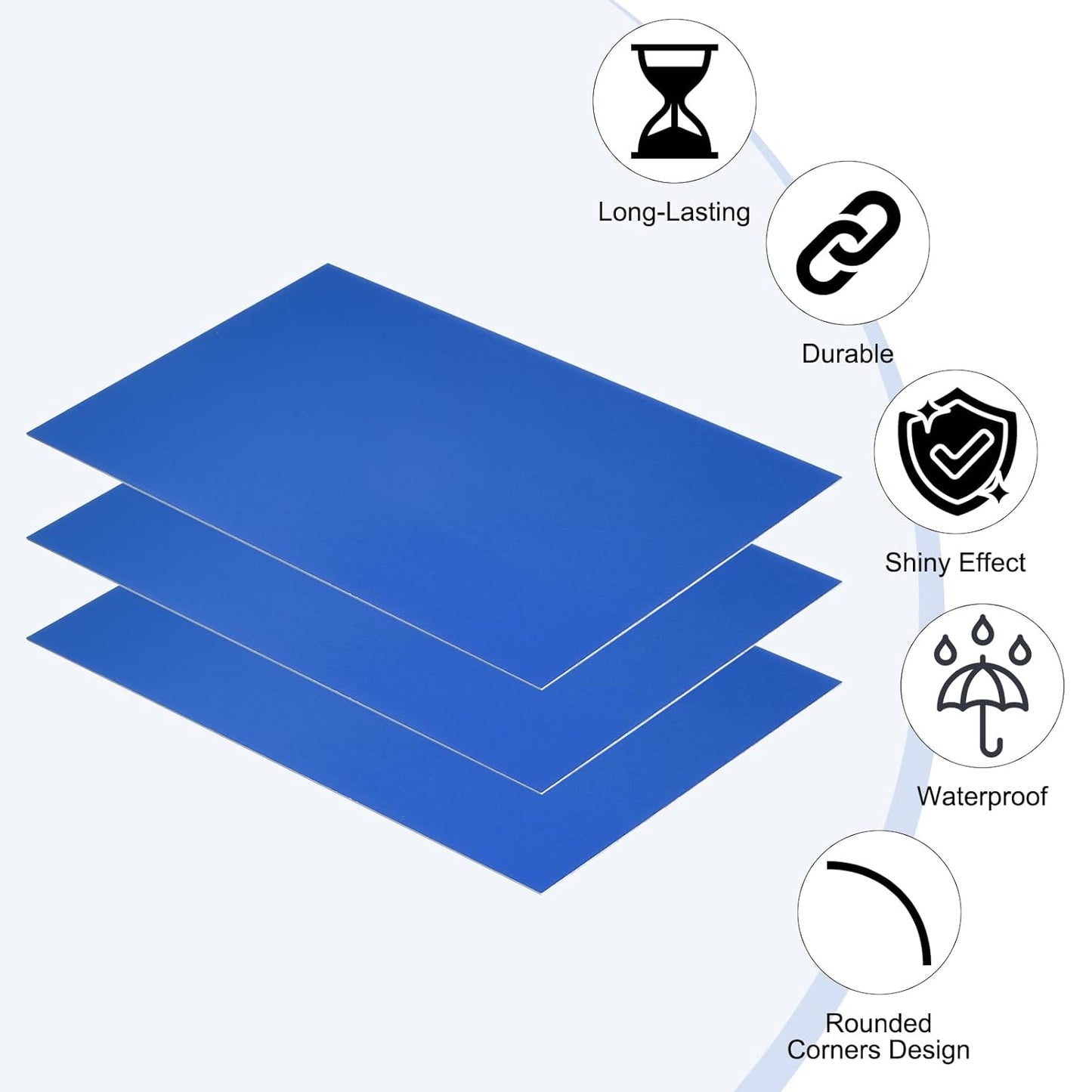 PATIKIL 8x12 Inch Anodized Aluminum Sheet Metal, 1Pcs Laser Plates Engraving Blanks 0.5MM Thin Rectangle for Crafting DIY House Laser Engraving, Blue