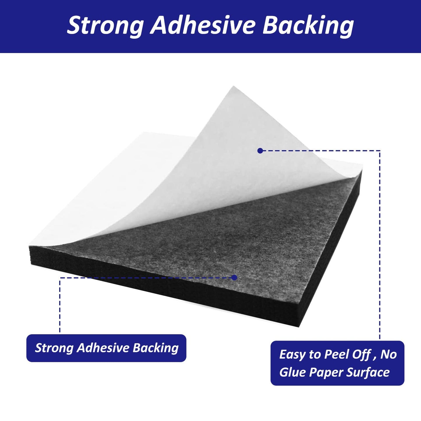 Foam Padding Sheets with Adhesive Backing - 1/2" Thick Self Stick Neoprene Insulation Foam,1/2 Inch Thick X 4 Inch Long X 4 Inch Wide - 4Pcs