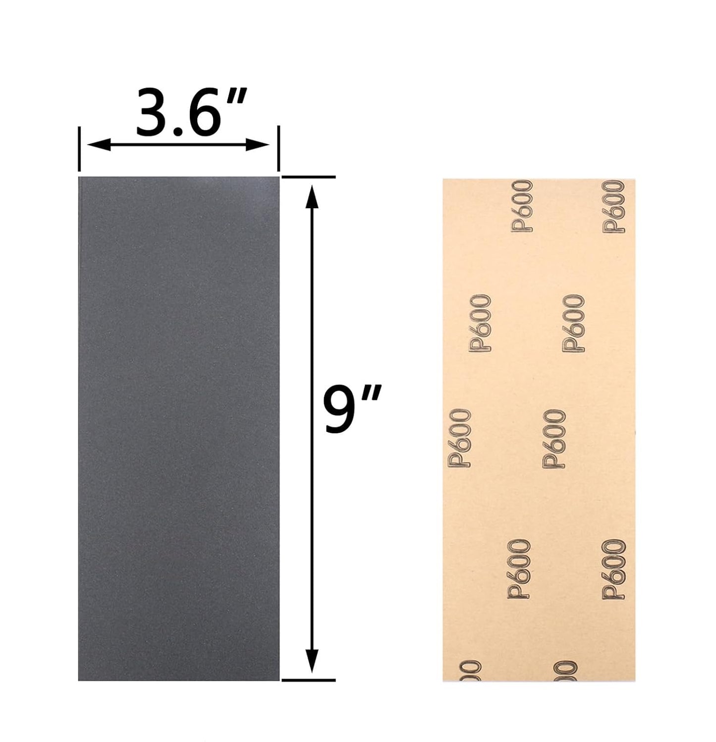 30Pcs 9 x 3.6 Inchs 600 Grit Wet and Dry Handmade Universal Sanding Sheets, Suitable for Woodworking Furniture/Automobiles/Metal/Lacquer Polishing Sandpaper