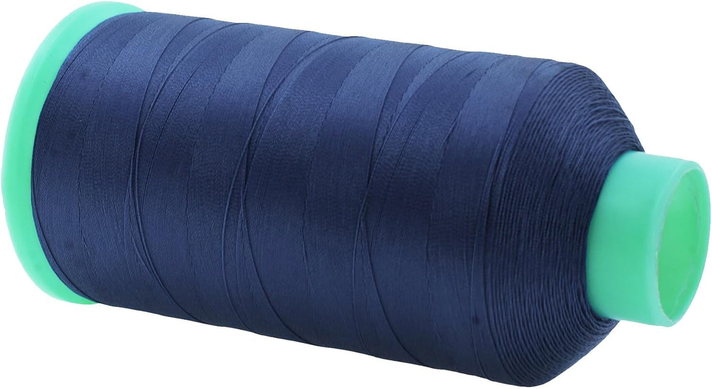 Mandala Crafts Bonded Nylon Thread Denim Heavy Duty Sewing Threads - 2843 YDs Size 46 210D T45 Tex 45 Thread for Leather Jeans Weaving Outdoor Marine Upholstery Threads
