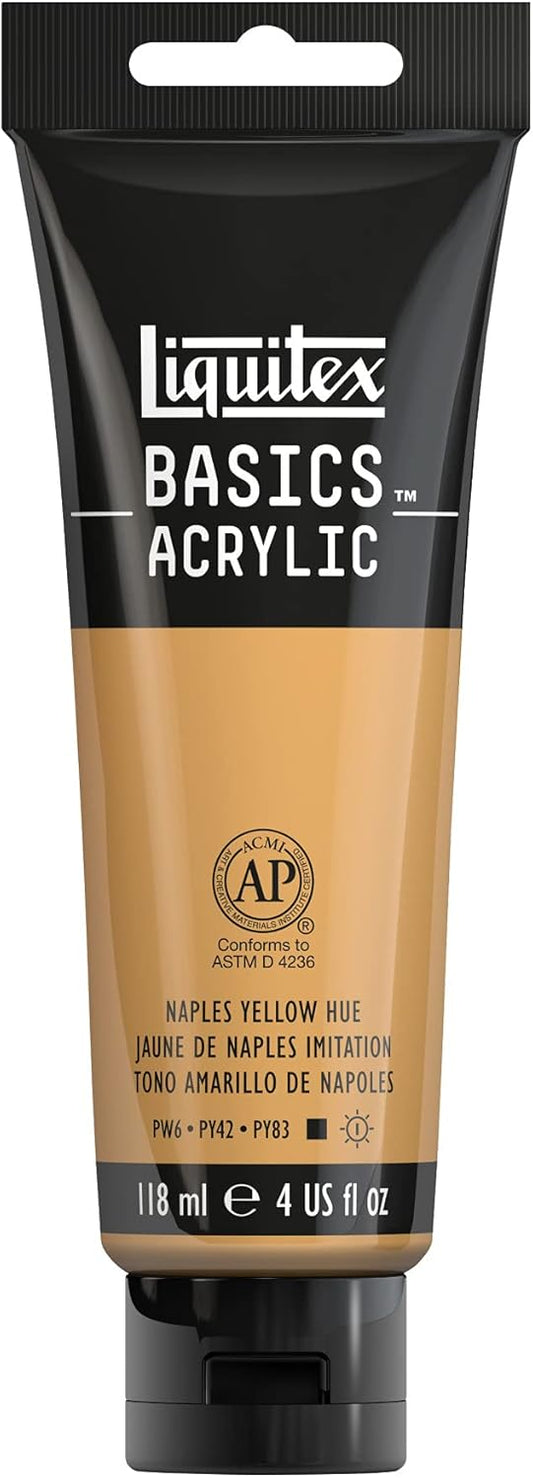 Liquitex BASICS Acrylic Paint, 118ml (4-oz) Tube, Naples Yellow Hue