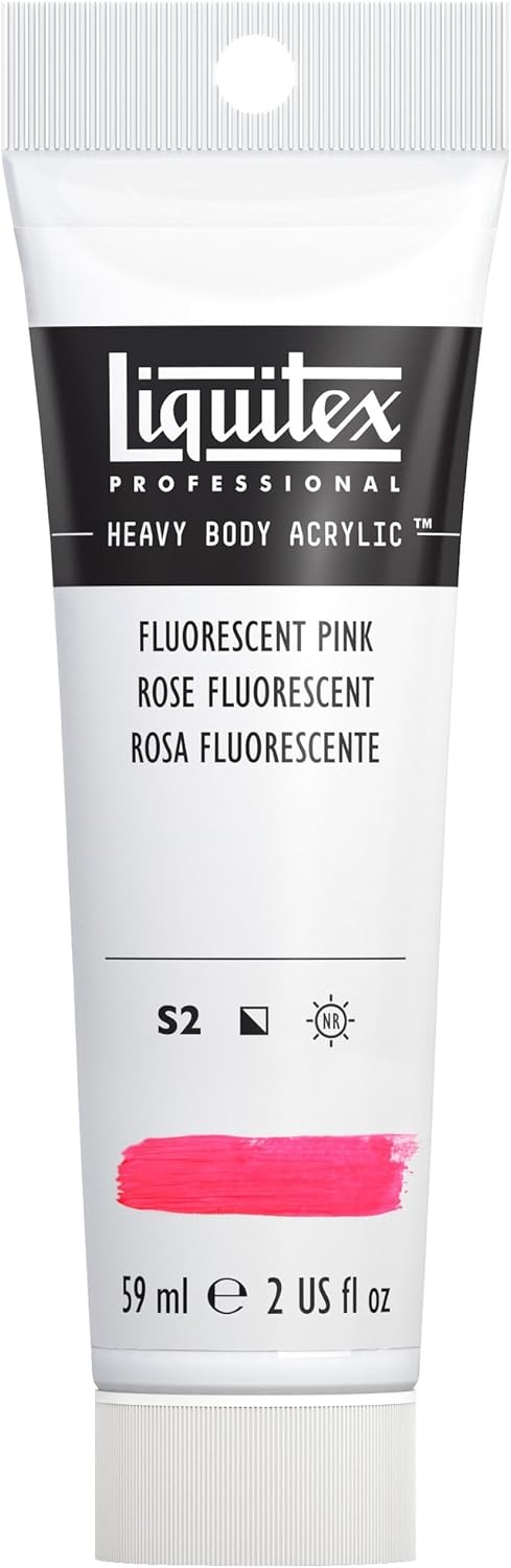 Liquitex Professional Heavy Body Acrylic Paint, 2-oz (59ml) Tube, Fluorescent Pink