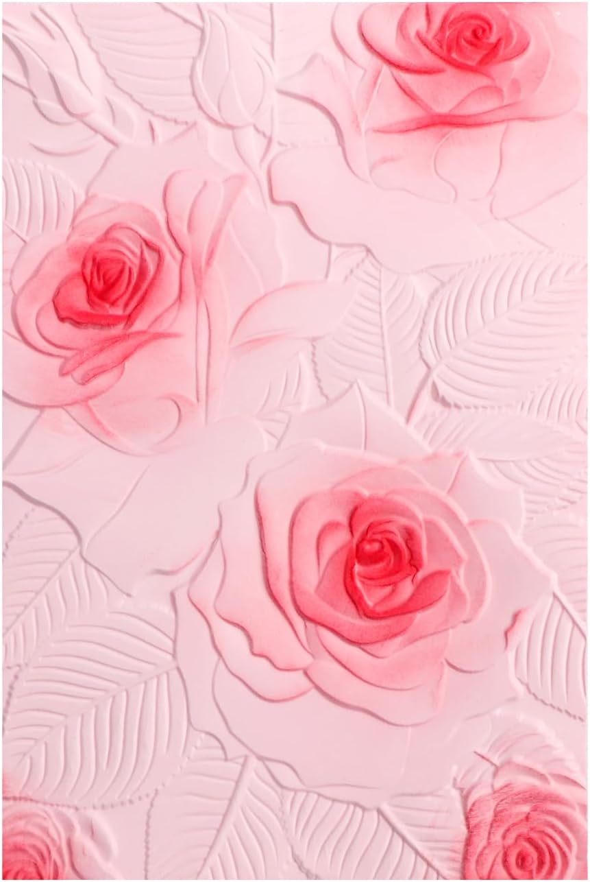 BAOFALI 3D Plastic Embossing Folders Rose for DIY Scrapbooking Photo Album Card Paper Craft Decoration for Card Making,Embossing Template Paper Card 6.3" L x 4.5" W Embossing Stencil