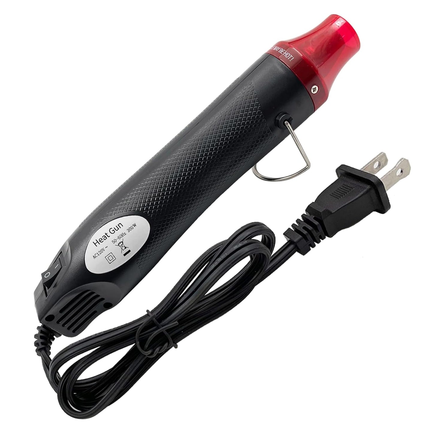 Mini Heat Gun, Portable Hot Air Gun Tool for DIY Crafts Heat Shrink Gun for Epoxy Resin, Embossing, Shrinking Wrapping Drying Paint Removing Stickers (Black)
