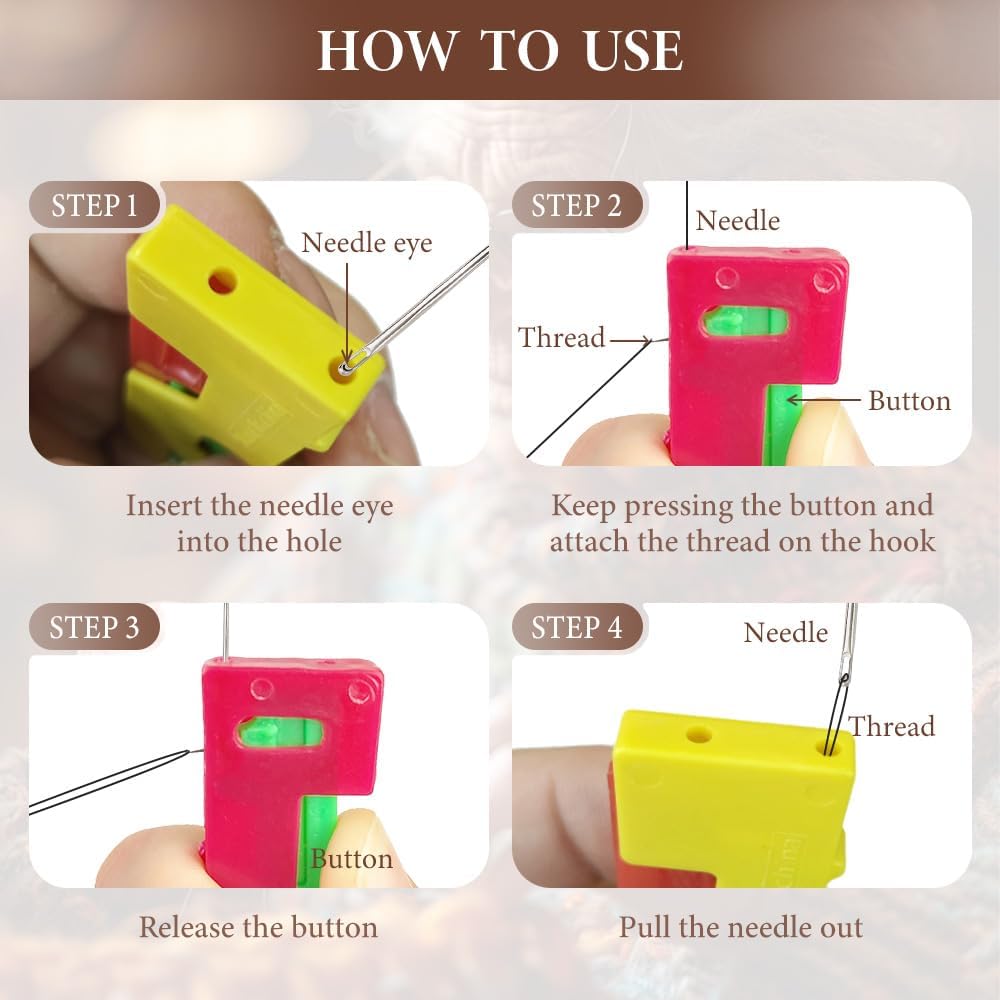 Automatic Needle Threader,New Sewing Machine Needle Threader,Sewing Needle Threaders,Plastic Needle Threaders,Automatic Needle Threading Device (12 PCS)