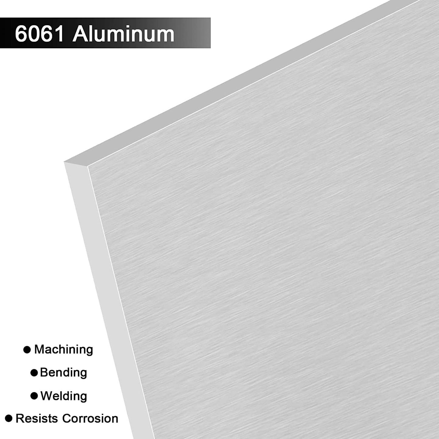 6061 T651 Aluminum Sheet Metal 8" x 12" x 1/2"(12.7MM) Flat Plain Thick Aluminum Plate Covered with Protective Film, 1/2Inch Thick Heat Treatable Rectangle Aluminum Metal Plate for lndustry, DIY