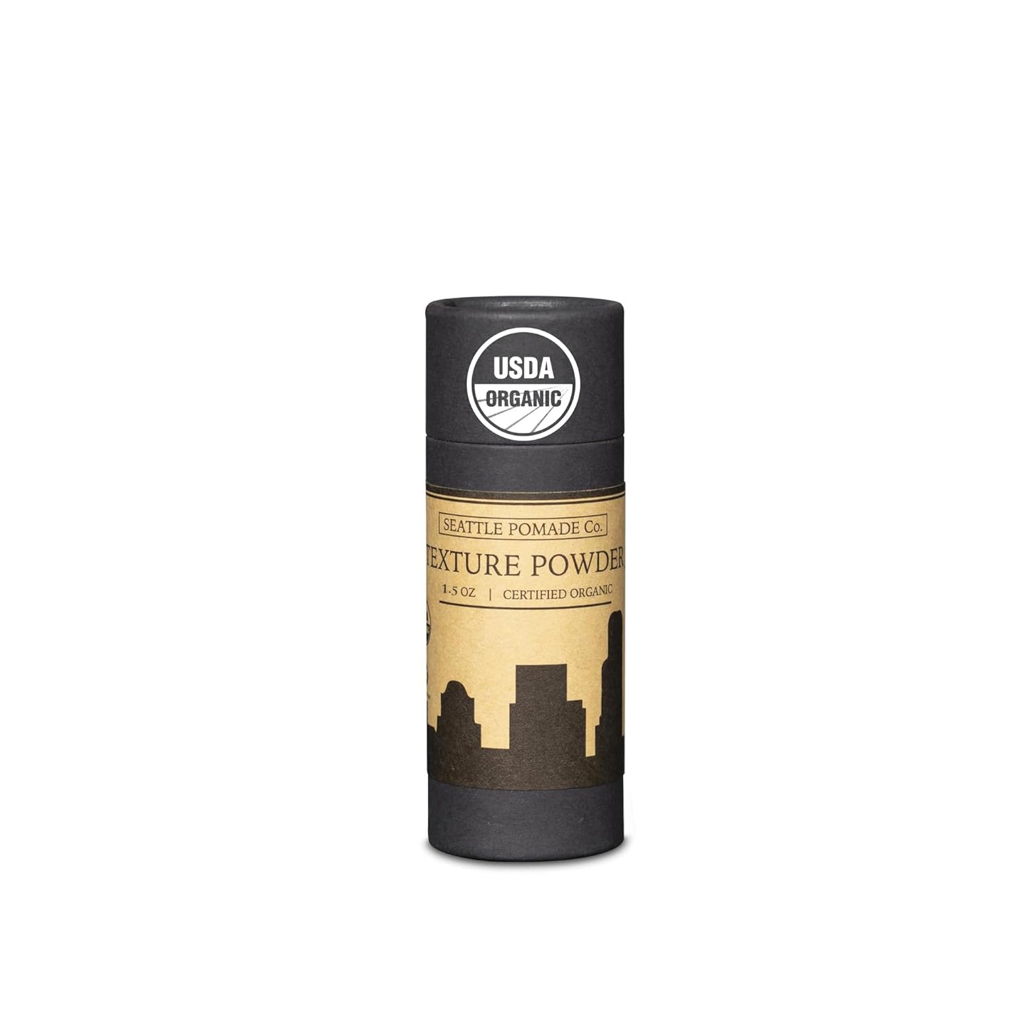 Organic Texture Powder for Men. Seattle Pomade Co. Creates Volume with certified organic materials. Fragrance-Free. Globally sourced certified organic materials.