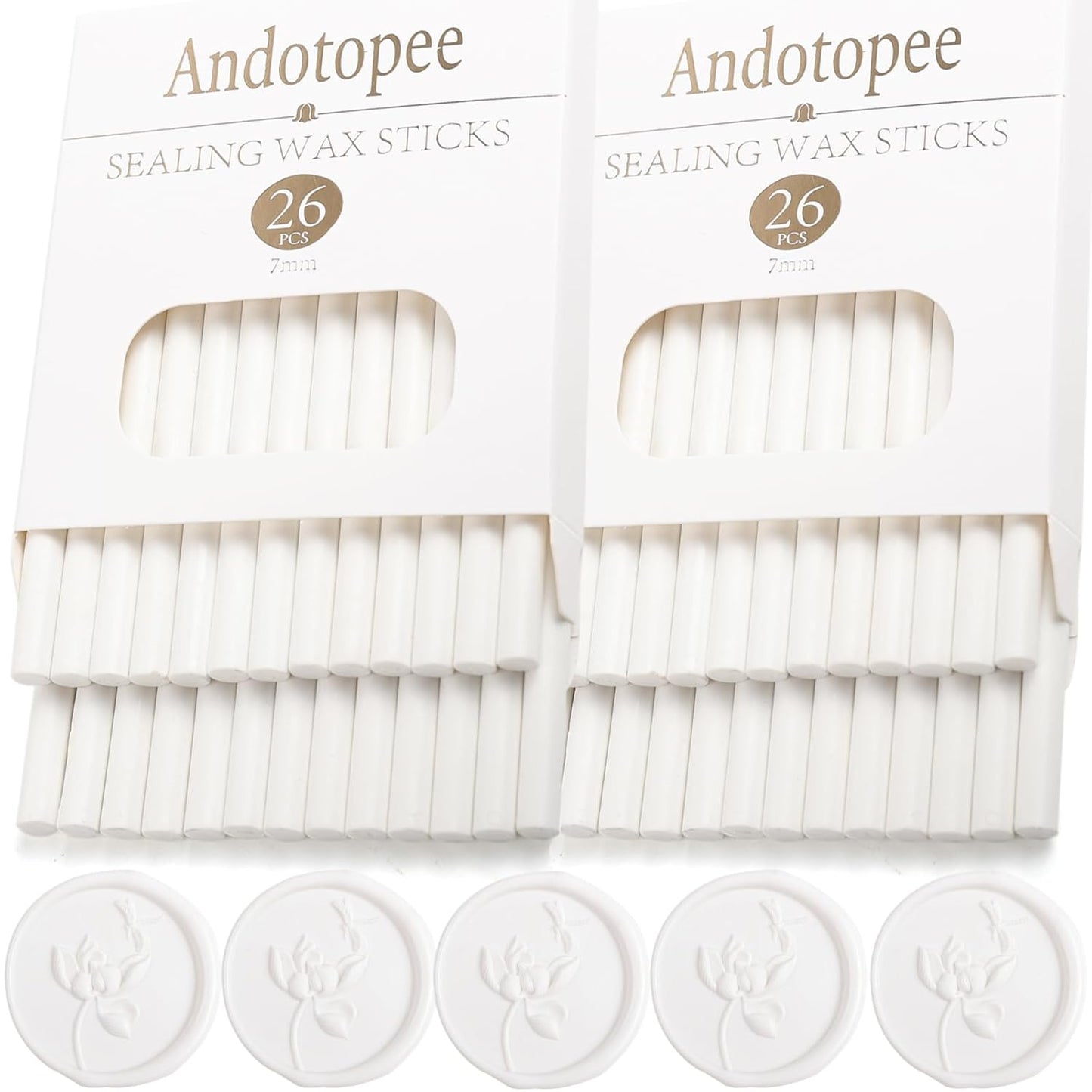 52pcs White Sealing Wax Sticks for Seal Stamp, Premium Glue Gun Sticks for Envelope Letter, Wedding Invitation Craft Adhesive, Great Gift Ideas (Mini Size)
