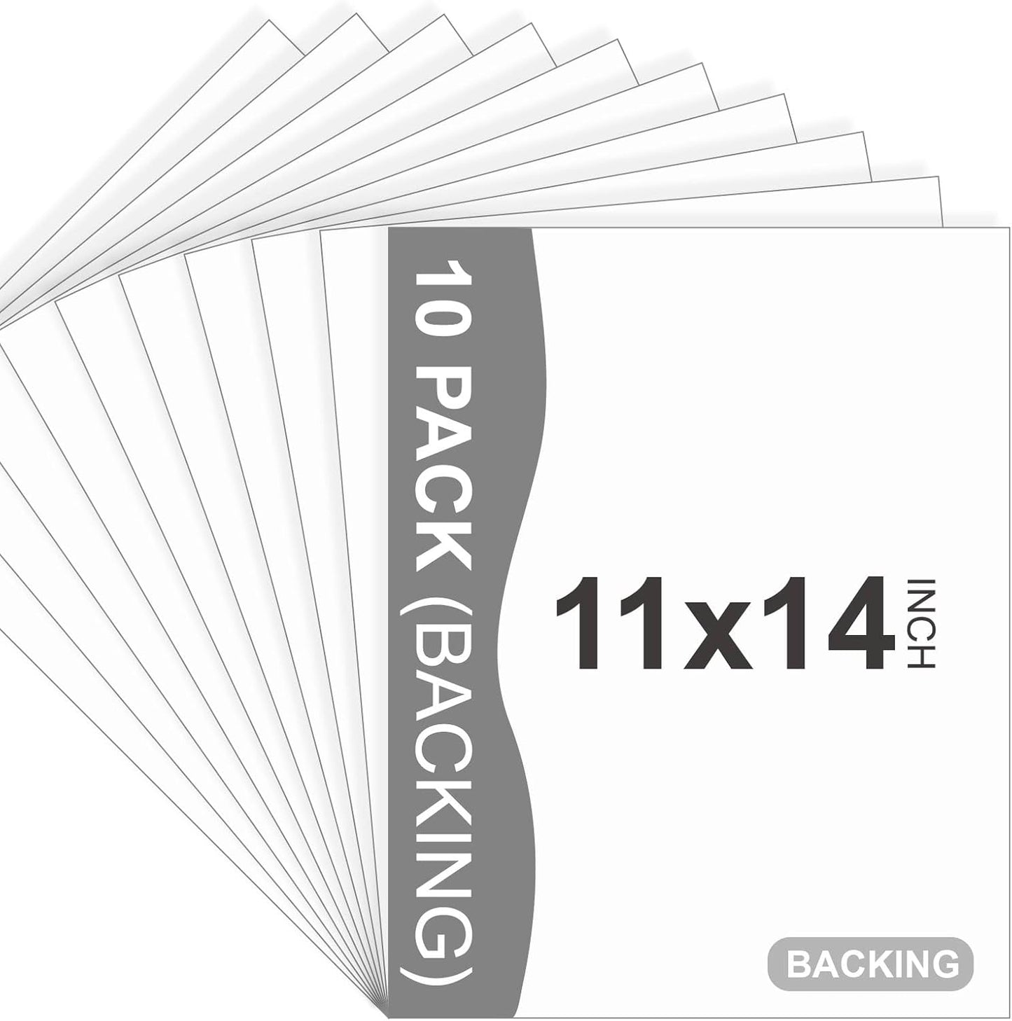 Somime 10 Pack Backing Boards, 11x14 Uncut White Mats Matboards, Acid-Free Backerboards for Art Prints, Ideal for Photos, Pictures, Prints, and Frames