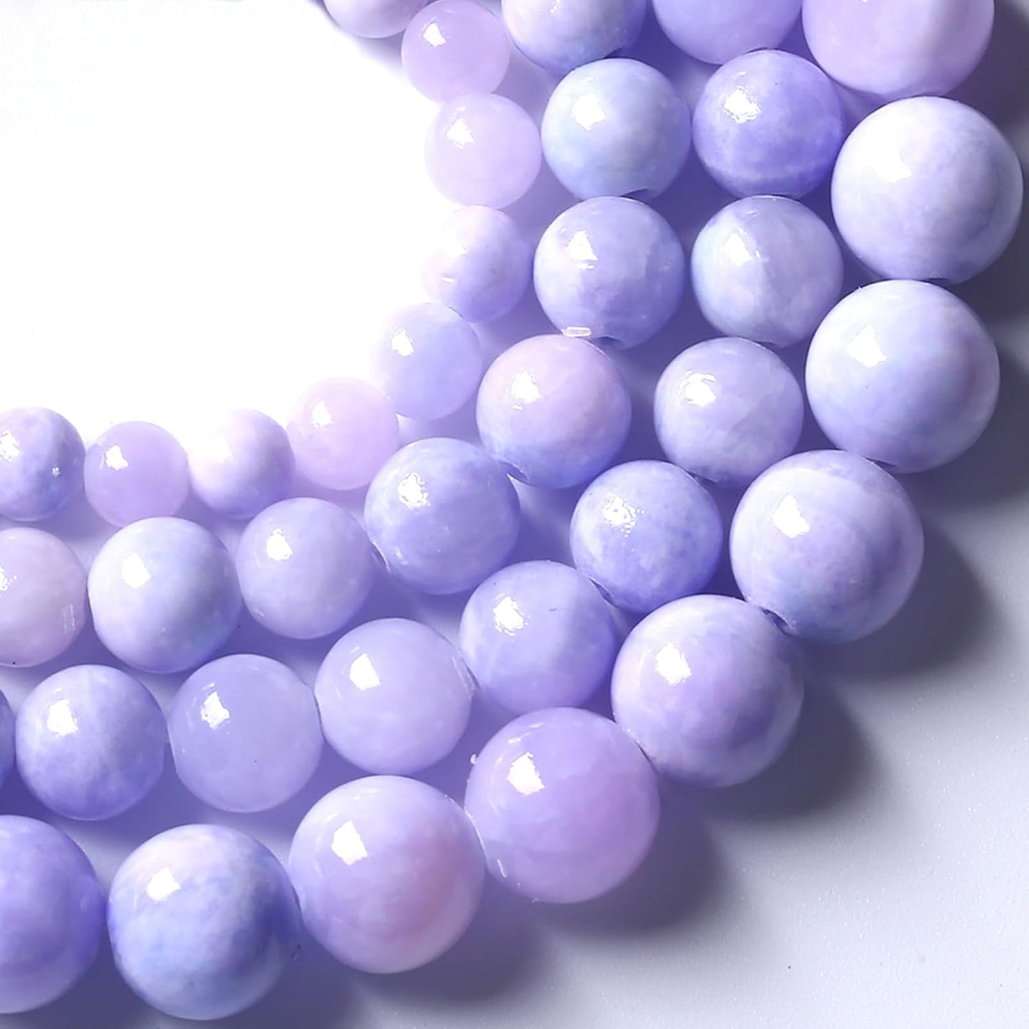 Galaxy Starry Purple Persian Jade Stone Beads Gem Round Loose Beads for Jewelry Making DIY Bracelet 72pcs 10mm 2 Strands 32"