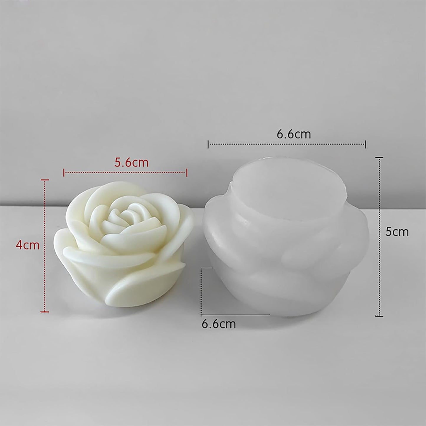 2 Pack Tulip Peony Rose Resin Casting Silicone Molds for Candle Making & Home Decor