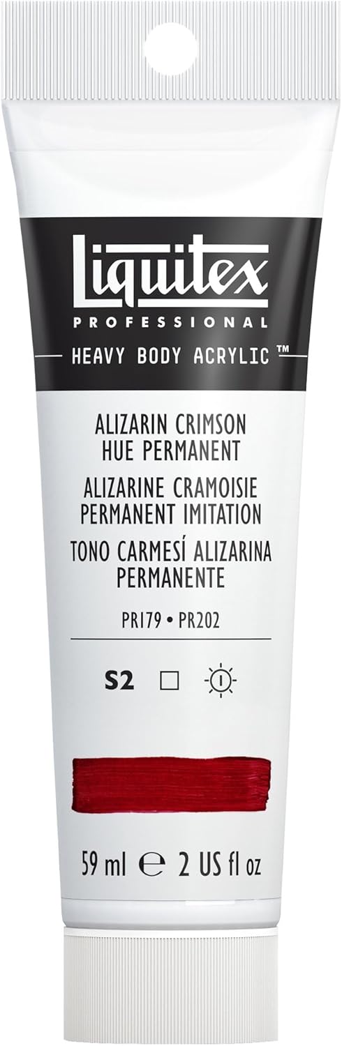 Liquitex Professional Heavy Body Acrylic Paint, 2-oz (59ml) Tube, Alizarin Crimson Hue Permanent