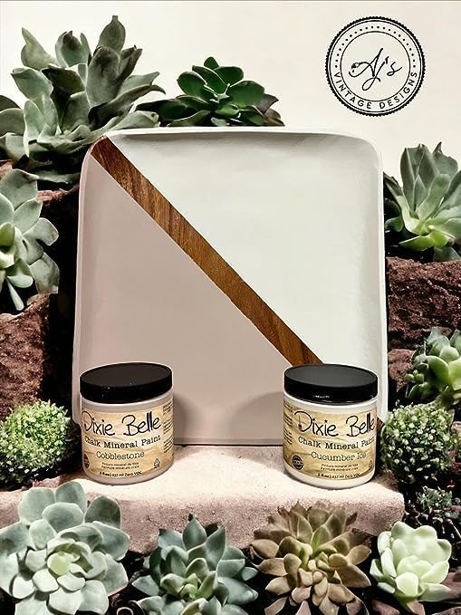 Dixie Belle Paint Company Chalk Finish Furniture Paint - Cobblestone (8oz) - Matte Weathered Stone Chic Chalk Mineral DIY Furniture Paint