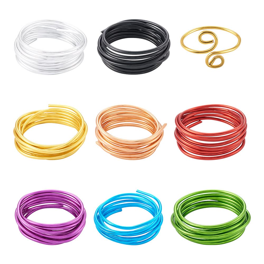 Fashewelry 52 Feet 6 Gauge Aluminum Wire 8 Colors Bendable Metal Sculpting Wire for Jewelry Craft, Dolls Skeleton, Wall Sculpting, Garden Decor