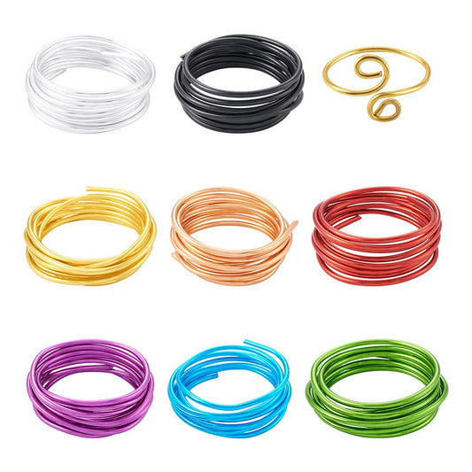 Fashewelry 52 Feet 6 Gauge Aluminum Wire 8 Colors Bendable Metal Sculpting Wire for Jewelry Craft, Dolls Skeleton, Wall Sculpting, Garden Decor
