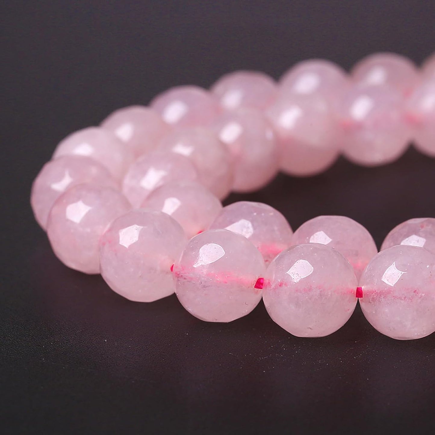 90pcs 4mm Natural Rose Pink Quartz Crystal Faceted Stone Beads for Jewelry Making Energy Healing Power Stone Beads DIY Bracelet Necklace Accessories 15" (4mm, Faceted Rose Quartz)