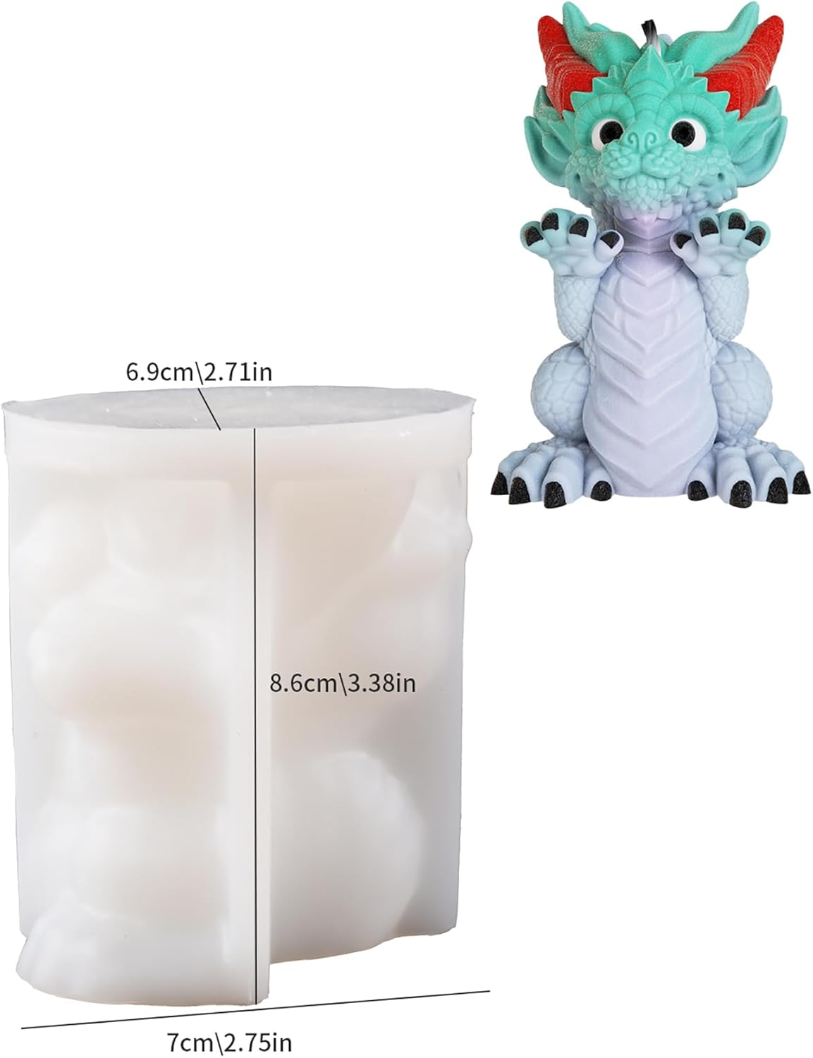 Dragon Soap & Resin Casting Molds - Animal & Candle Making Silicone Molds for Home Decor