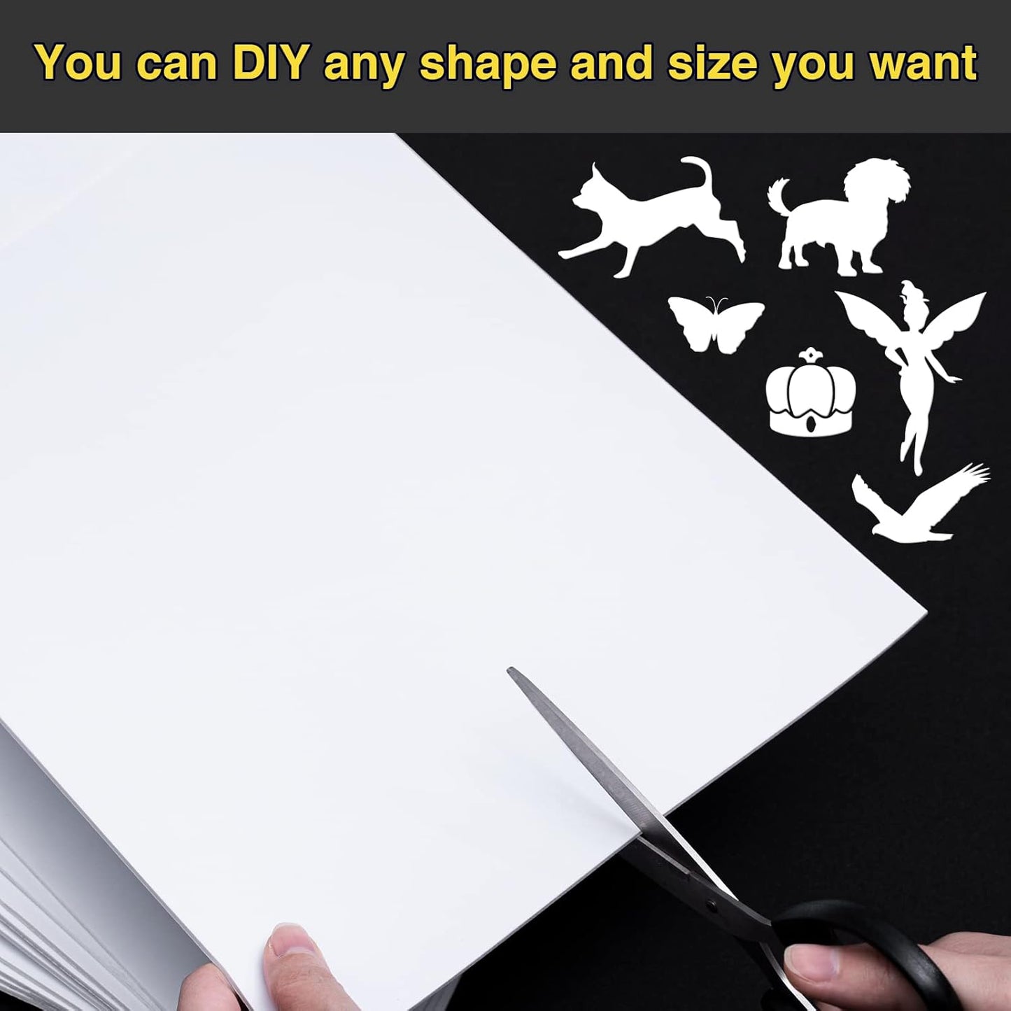 MEARCOOH 20-Pack Self Adhesive Foam Sheets, White 2mm Sticky Eva Foam Paper 9x12 Inch for Crafts Cardmaking Photo Frames Classroom Scrapbooking