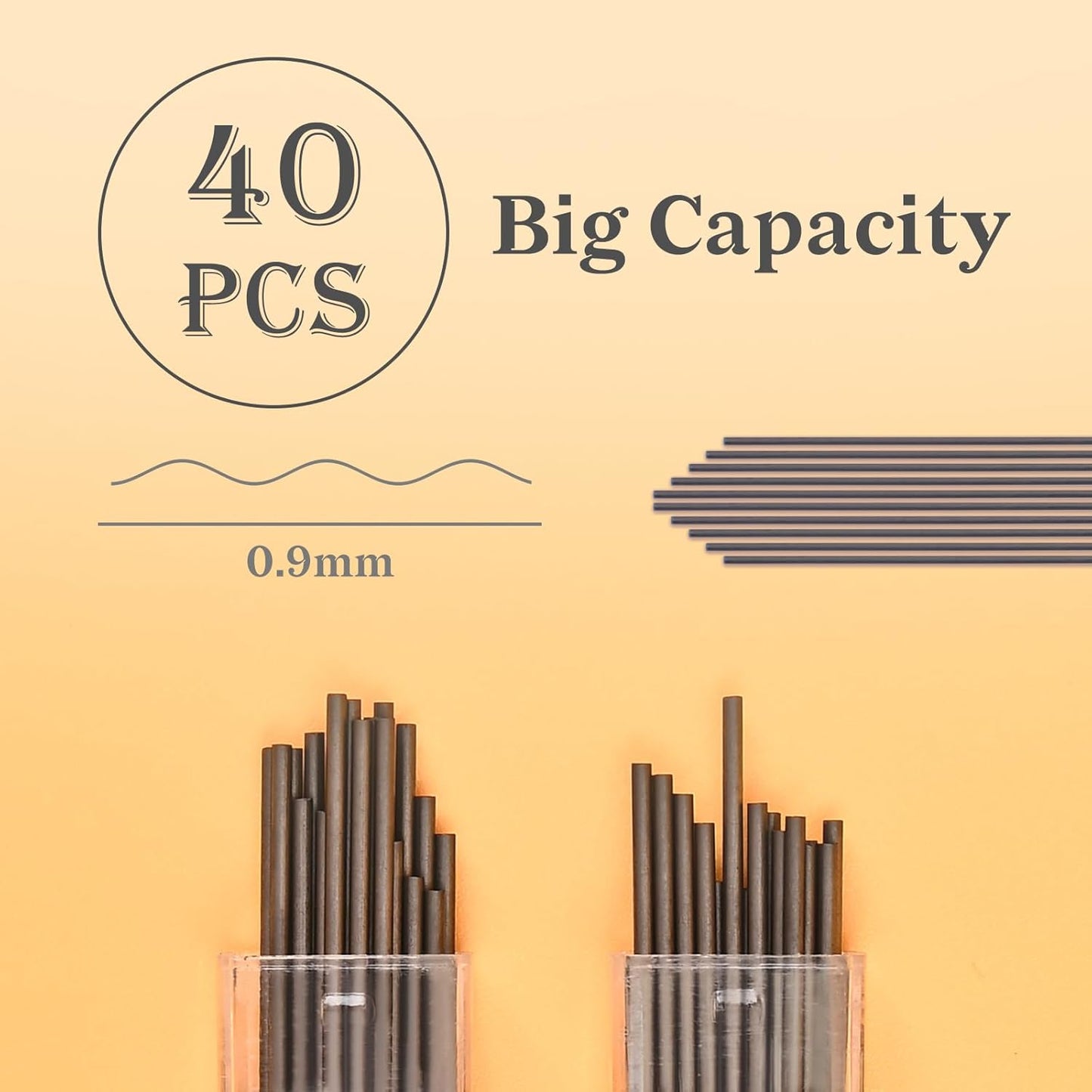 Temiary Cute Mechanical Pencil Set with Case, 6 Pcs Medium Point 0.9 mm Pencils with 2 Tubes HB Lead Refills, 4 Pcs Erasers for School Supplies Student Writing, Drafting Drawing Sketching (Pastel)