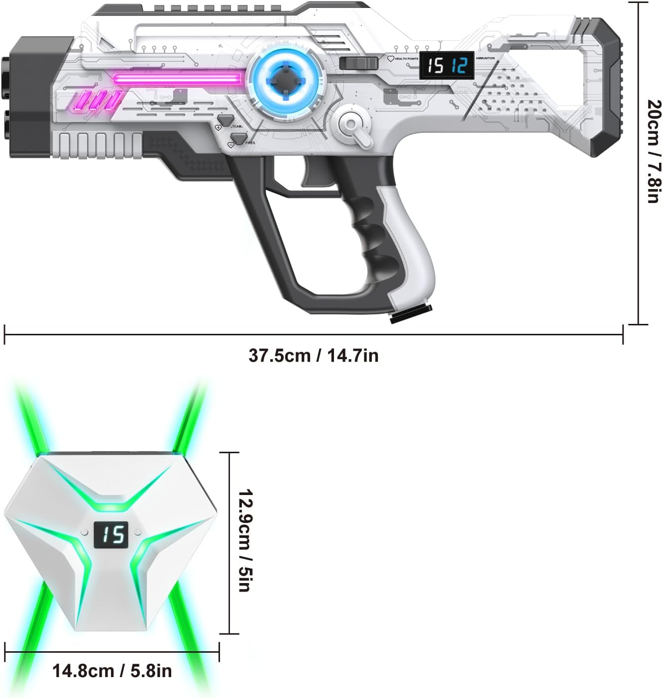 Laser Tag Rechargeable, Lazer Tag Guns for Kids Gifts for Teens & Adults, Family Games and Teenage Group Activity Outdoor Cool Toy, Ages for 8 9 10 11 12+ Years Old Boys & Girls