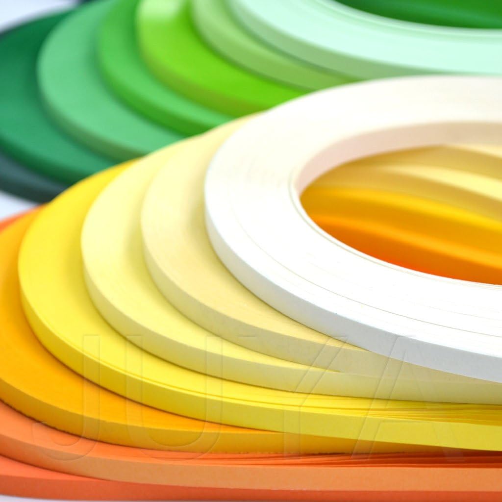 JUYA Single Color Paper Quilling Strips Set 42 Colors 100 Strips per Pack 2/3/5/7/10 mm Width Available 42 colors, width 3 mm (0.12 in)