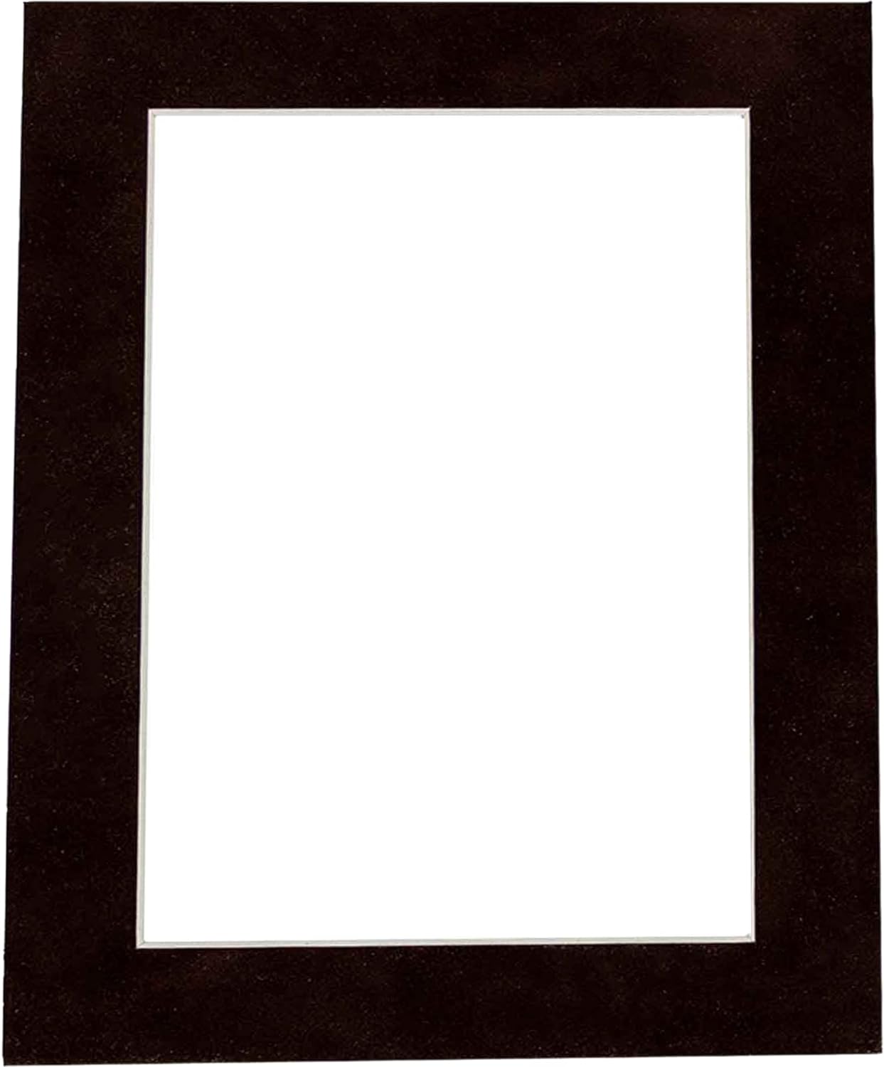 8x10 Mat Bevel Cut for 5.5x8.5 Photos - Acid Free Black Suede Precut Matboard - For Pictures, Photos, Framing - 4-ply Thickness