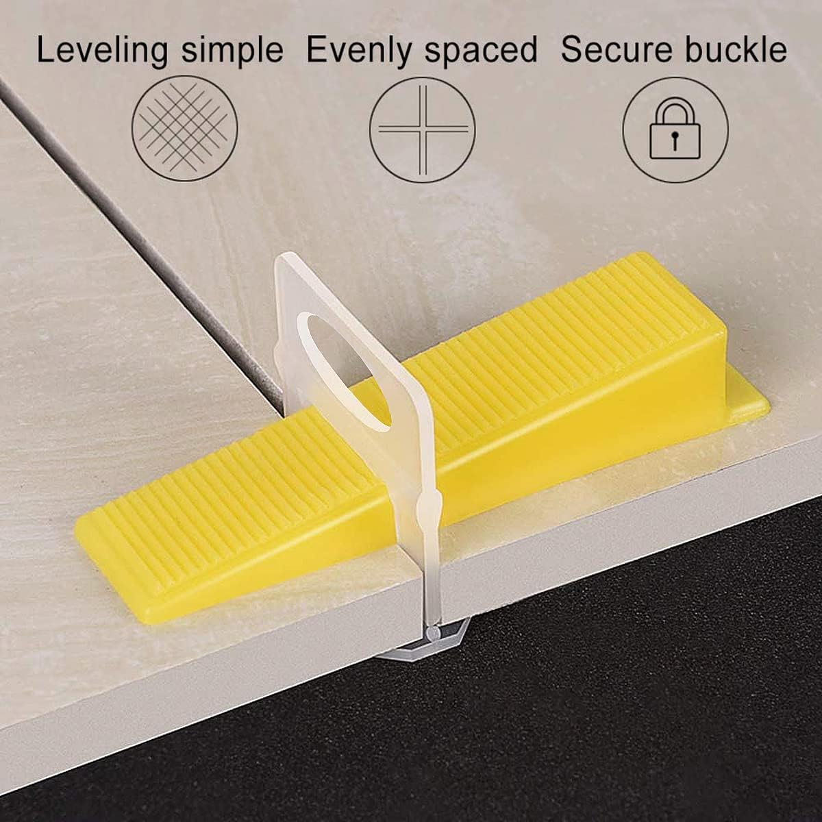 DGSL Tile Leveling System, 400-Piece Tile Spacers Clips 1/8 Inch Tile Tools, Tile Installation Tools for Professional Ceramic Tile and Stone Installation