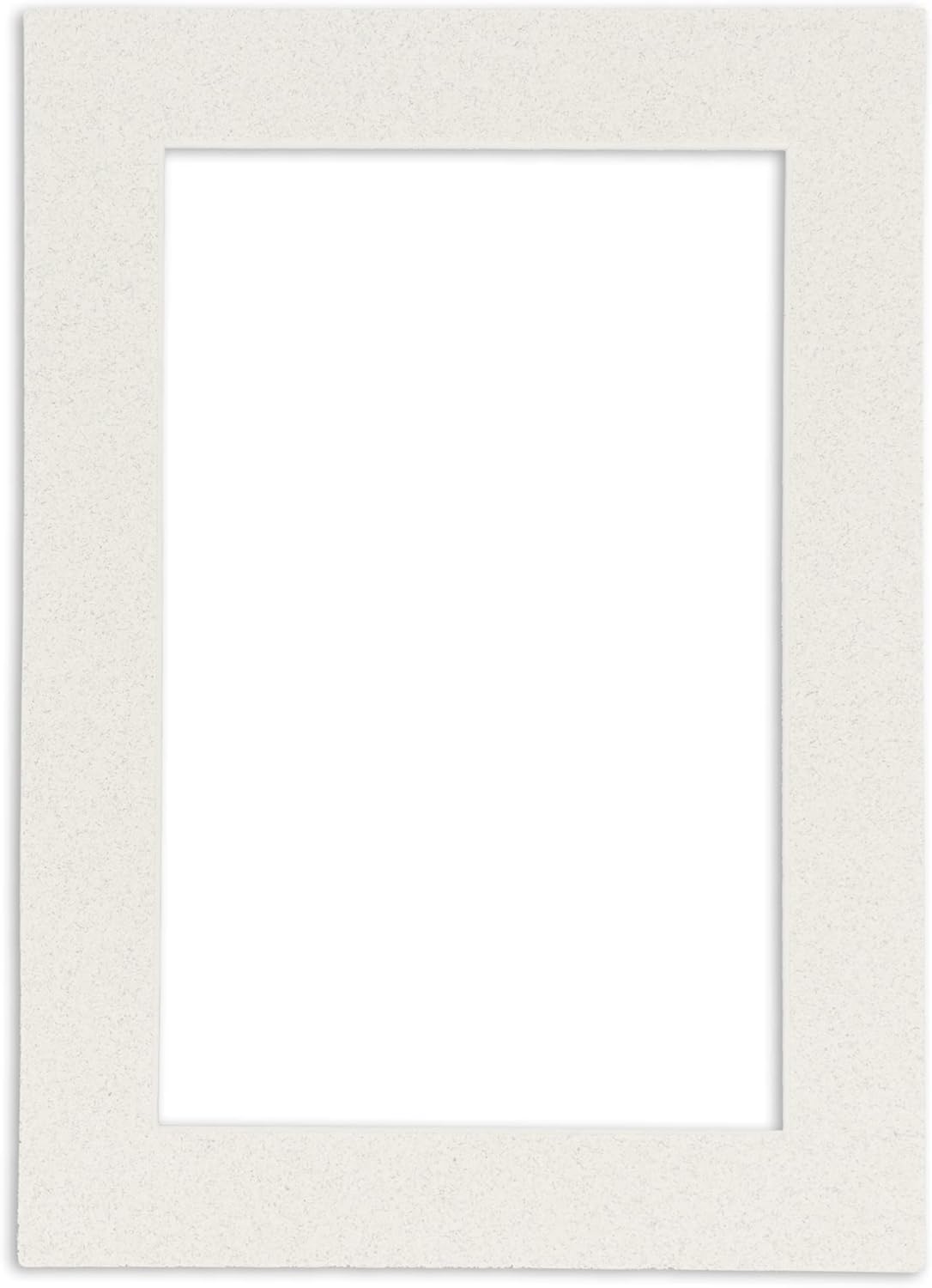 Pack of 25 Acid Free 8x10 Mats Bevel Cut for 5.5x8.5 Photos - Oyster Shell White Precut Matboards With Backing Boards and Clear Photo Mat Bags For Pictures, Photos, Framing - 4-ply Thickness