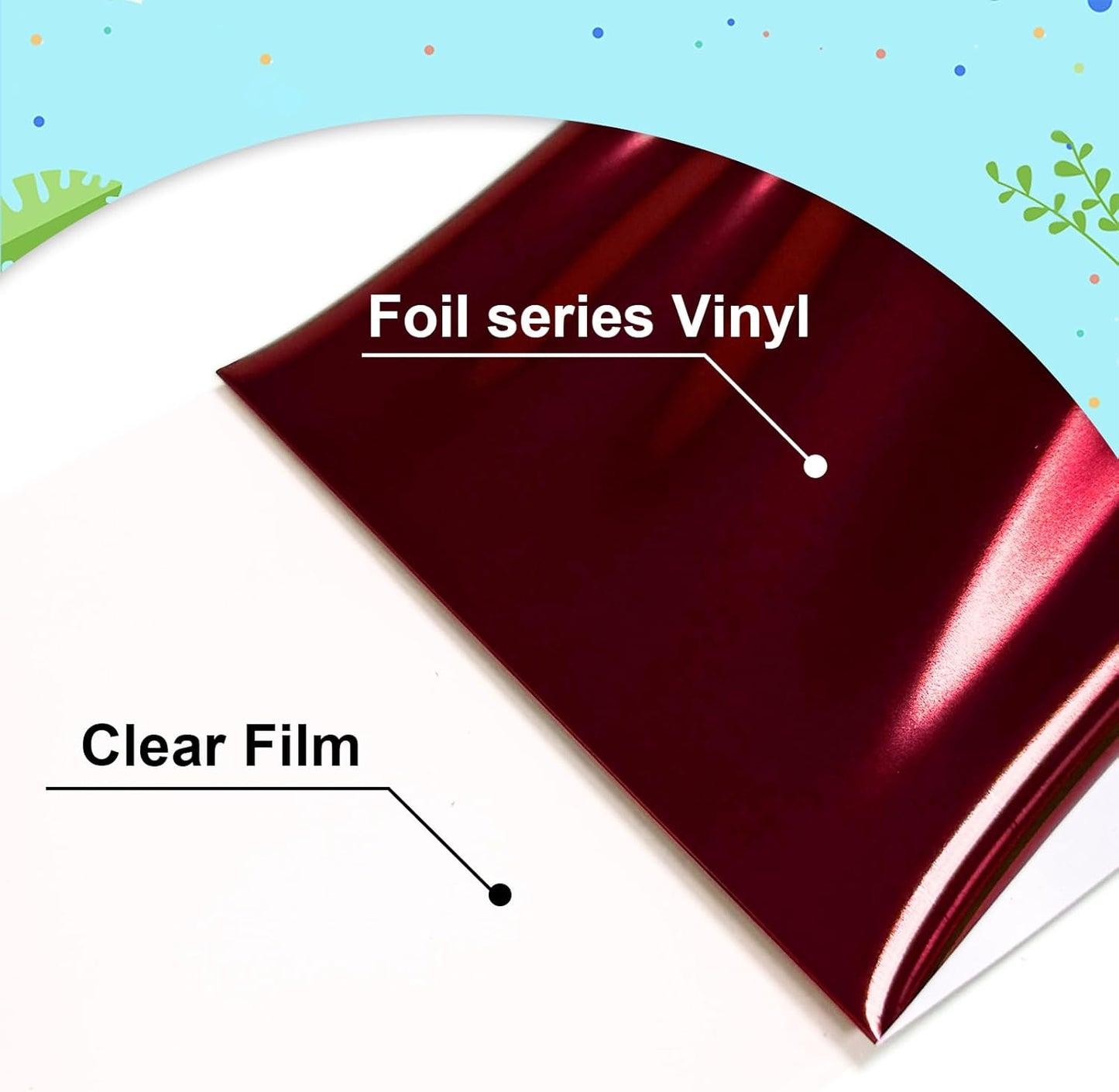 Sheet Metallic Foil Heat Transfer Vinyl Wine red, 12*10*12PCS Bundle Chrome HTV Pack inVibrant Colors for Stunning T-Shirt Designs! Perfect for DIY heat transfer vinyl (Wine red, 12*10*10PCS)
