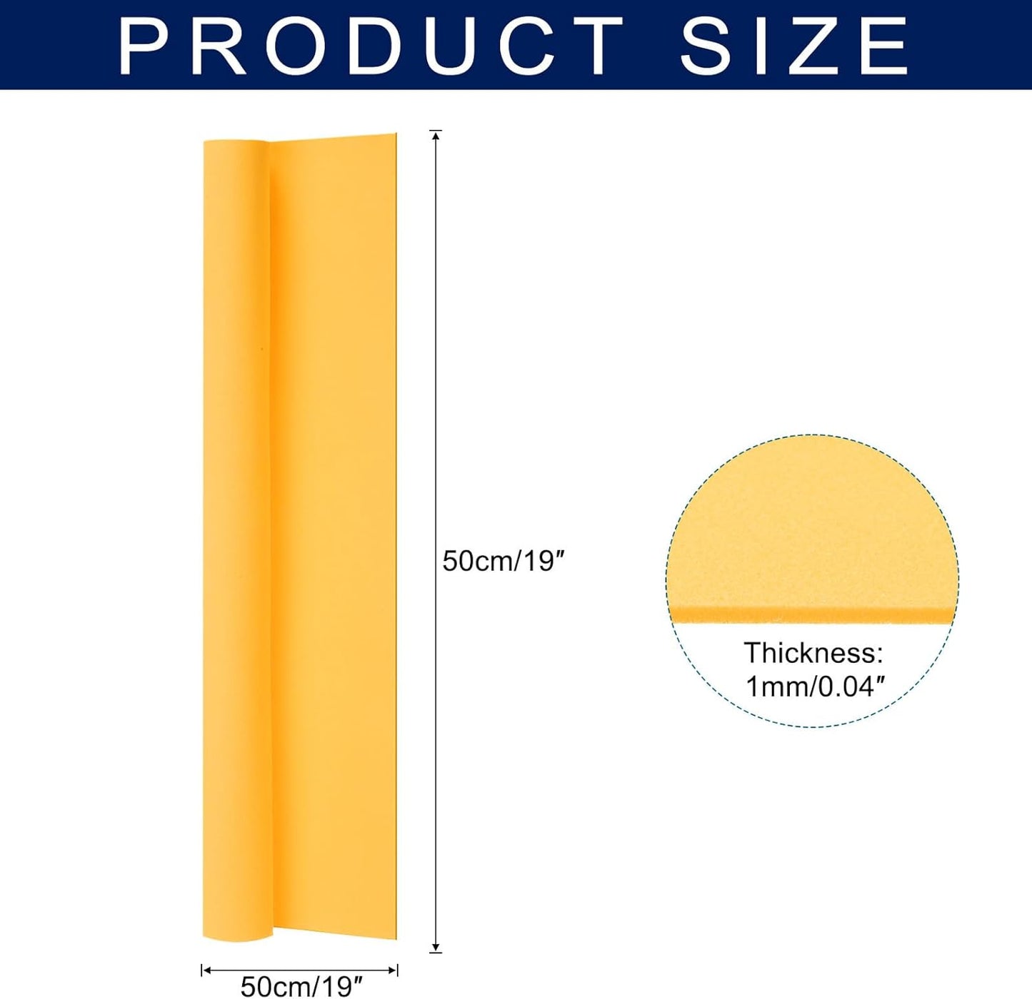 MECCANIXITY Foam Sheets Crafts 19x19 Inch 1mm EVA Craft Foam Paper Foam Sheets for Crafts Projects DIY Cosplay Modeling, Gold
