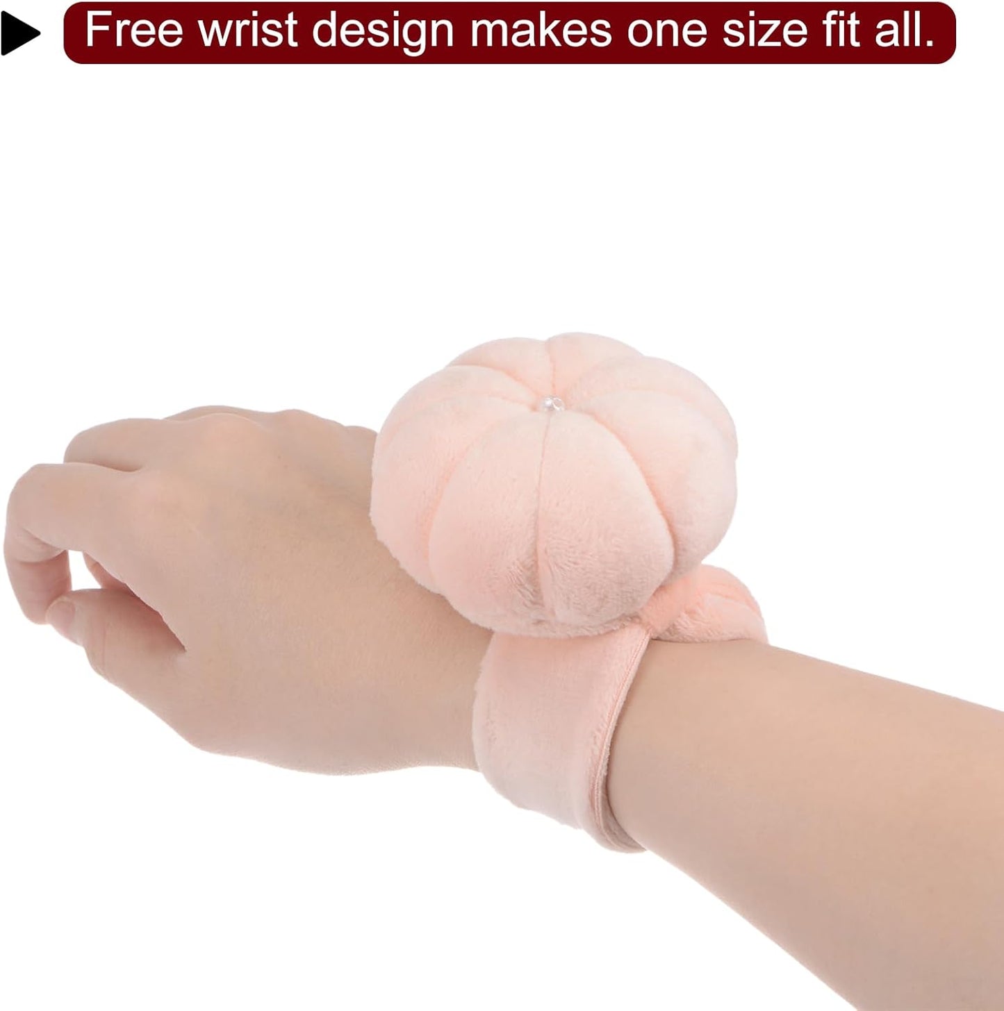 HARFINGTON Wrist Pin Cushions Band Sewing Needle Cushion Needle Holder Pincushions with Adjustable Strap Fit All Wrist Sizes for Sewing Quilting Needlework Crafts, Red