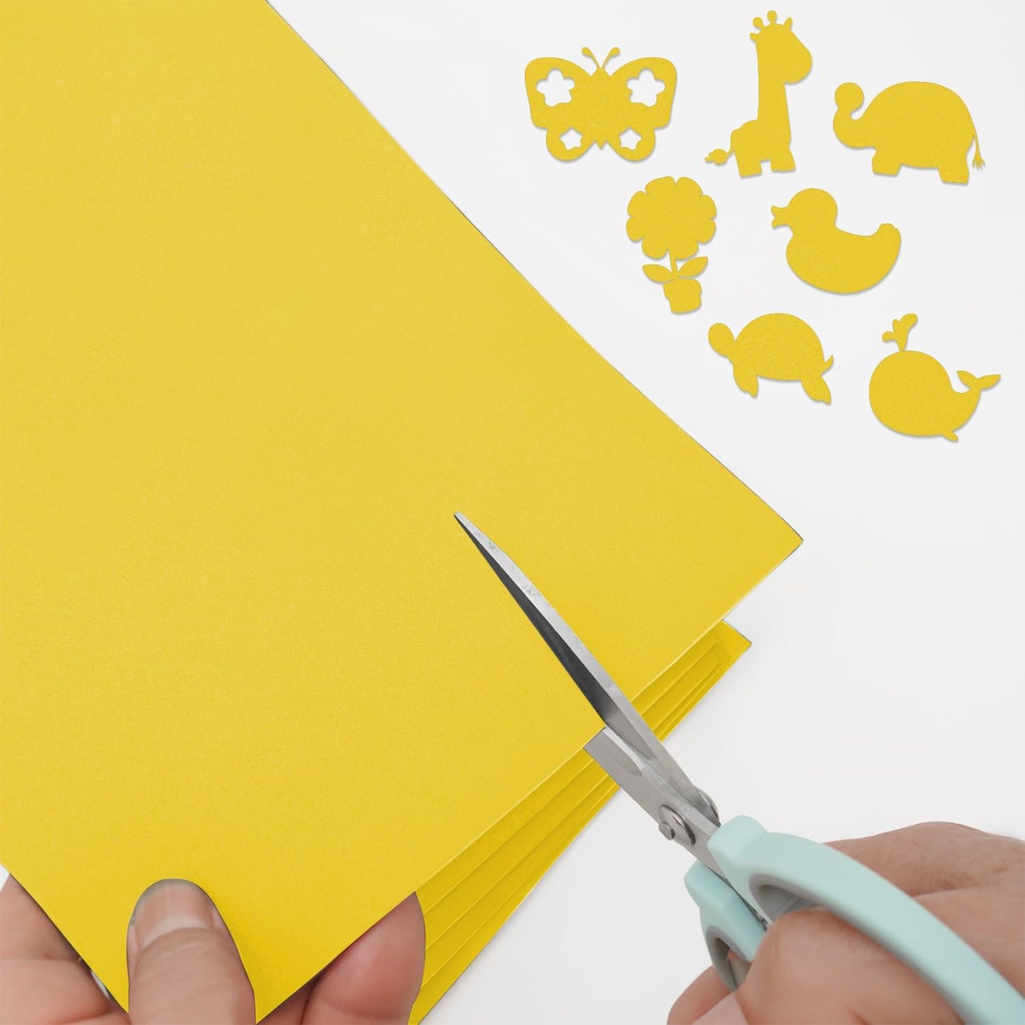 MEARCOOH Self Adhesive Foam Sheets, Yellow 9x12 Inch 2mm Sticky Eva Foam Paper for Crafts Cardmaking Photo Frames Classroom Scrapbooking Christmas Crafts (Yellow 10 Sheets)