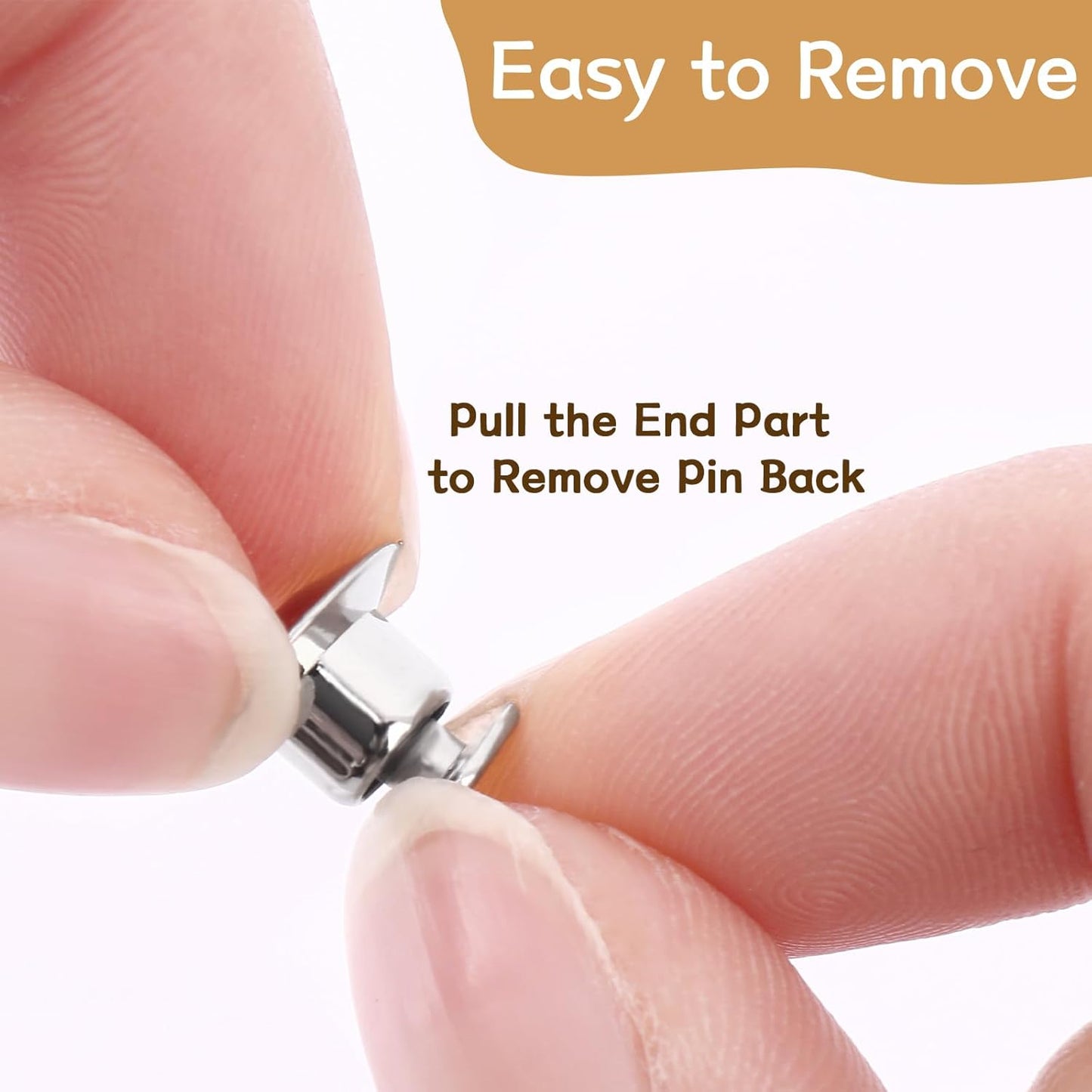 DECYOOL 20PCS Metal Locking Pin Backs, Pin Keepers Clasp Pin Backs Locking Buckles for Brooch DIY Crafts Badges Enamel Lapel Needles Pin Lock