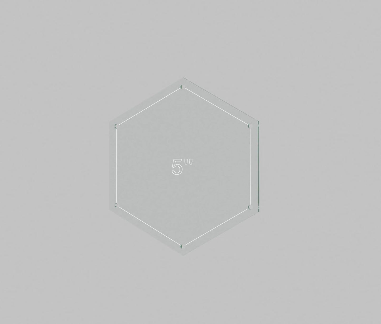 Hexagon Quilting Template Set - 5", 6", 7", 8" Sizes with 1/4" Seam Allowance - Durable Acrylic Templates for Quilting, Patchwork, Crafting, & Sewing Projects - Clear Templates for Accuracy