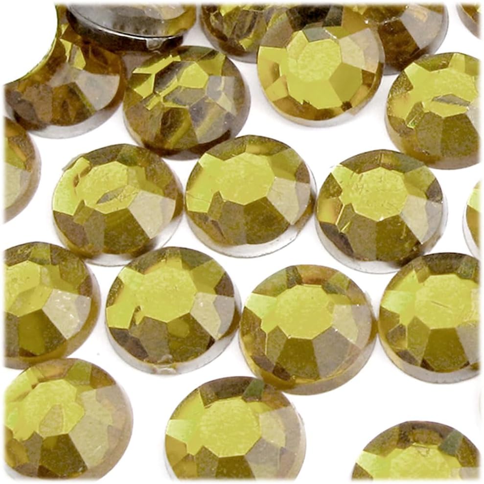 The Crafts Outlet 72pc Rhinestones Round 20mm - Flatback Emerald Green EGR