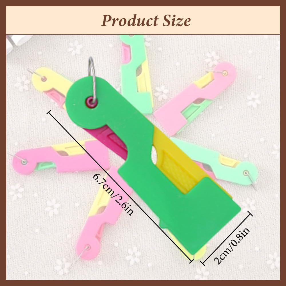 Automatic Needle Threader,2024 New Plastic Needle Threaders,Used to Quickly Thread The Thread Into The Needle Hole, Suitable for The Elderly and Those Who Like to Do Needlework(Random Color) (1 PCS)