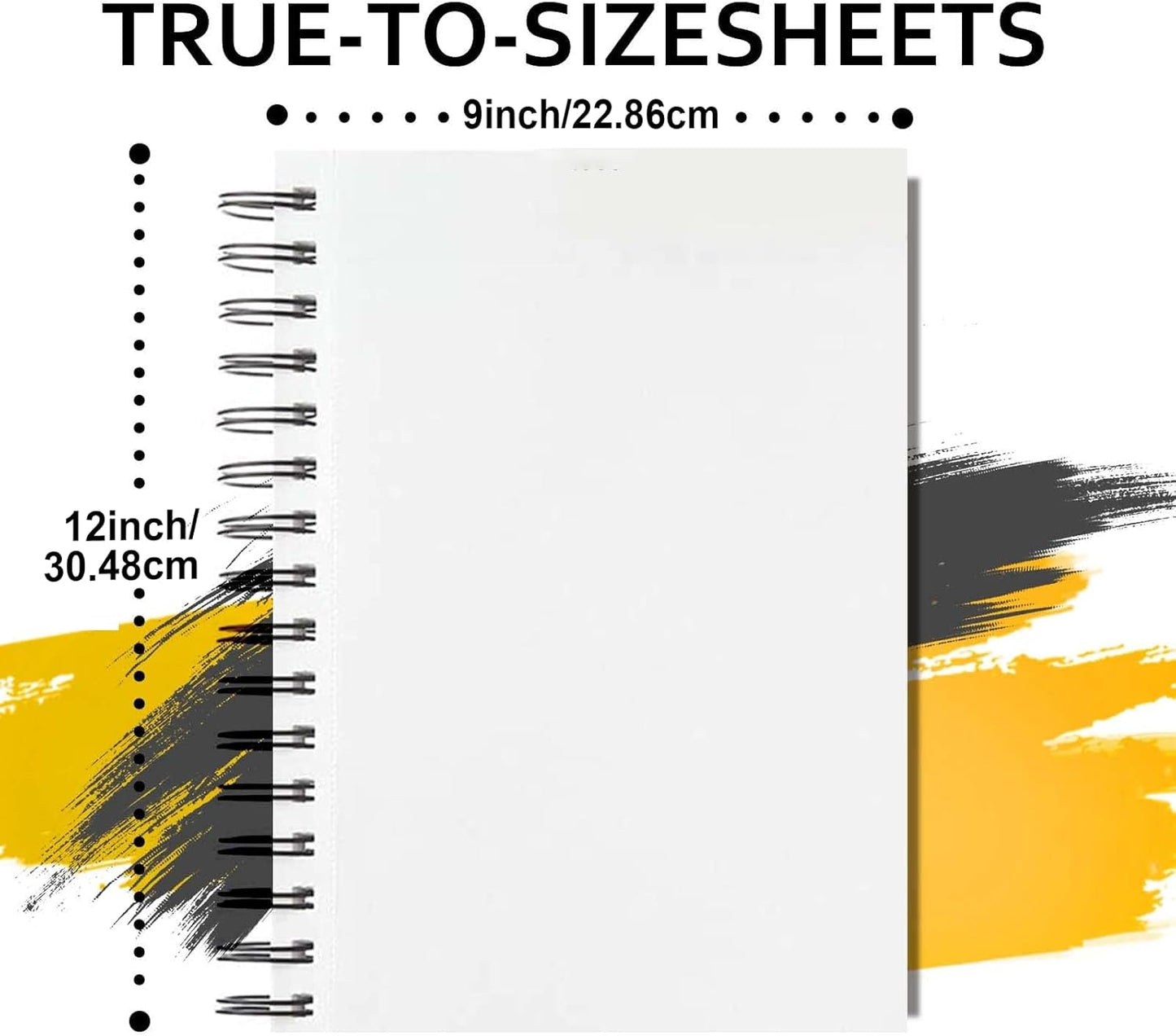 9x12 Inch Sketch Book, Sketch Pad, 100 Sheets (68 lb/100gsm), Spiral Bound Artist for Artist Pro & Amateurs | Marker Art, Colored Pencil, Charcoal for Sketching