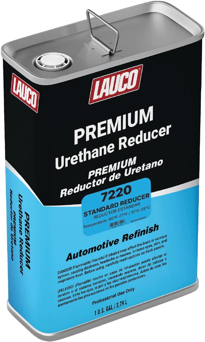 LAUCO Standard Urethane Grade Reducer (7220), 1 Gallon, 60°F - 77°F - for Automotive Paint and Industrial Paint Use - High Performance Automotive Grade