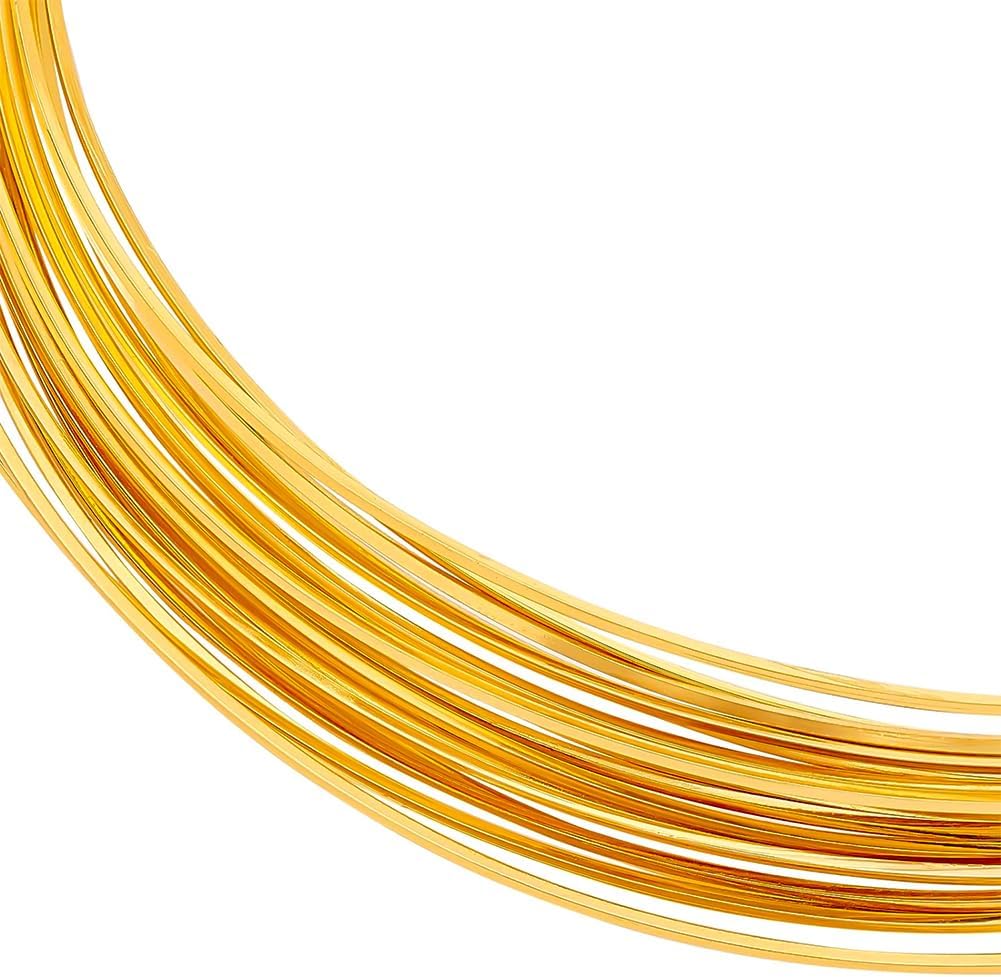 BENECREAT 23 Gauge 16 Feet Square Copper Wire, Bendable Metal Craft Wire for Necklace Bracelet Making and Other Handmade Project