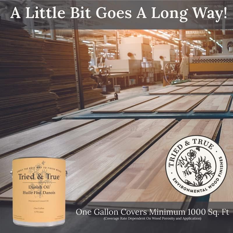 Tried & True Superior Varnish Oil Wood Finish & Sealer, 8 oz. - Natural Pine Resin & Linseed Oil, Ideal for Interior Furniture, Tables, Countertops - Food Safe, Scratch Resistant & Durable
