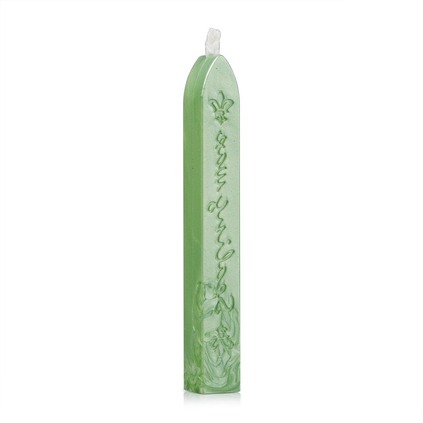 Mceal Sealing Wax Stick with Wick Flower De Luce of France Retro 10 Pieces Pack (Sage Green)