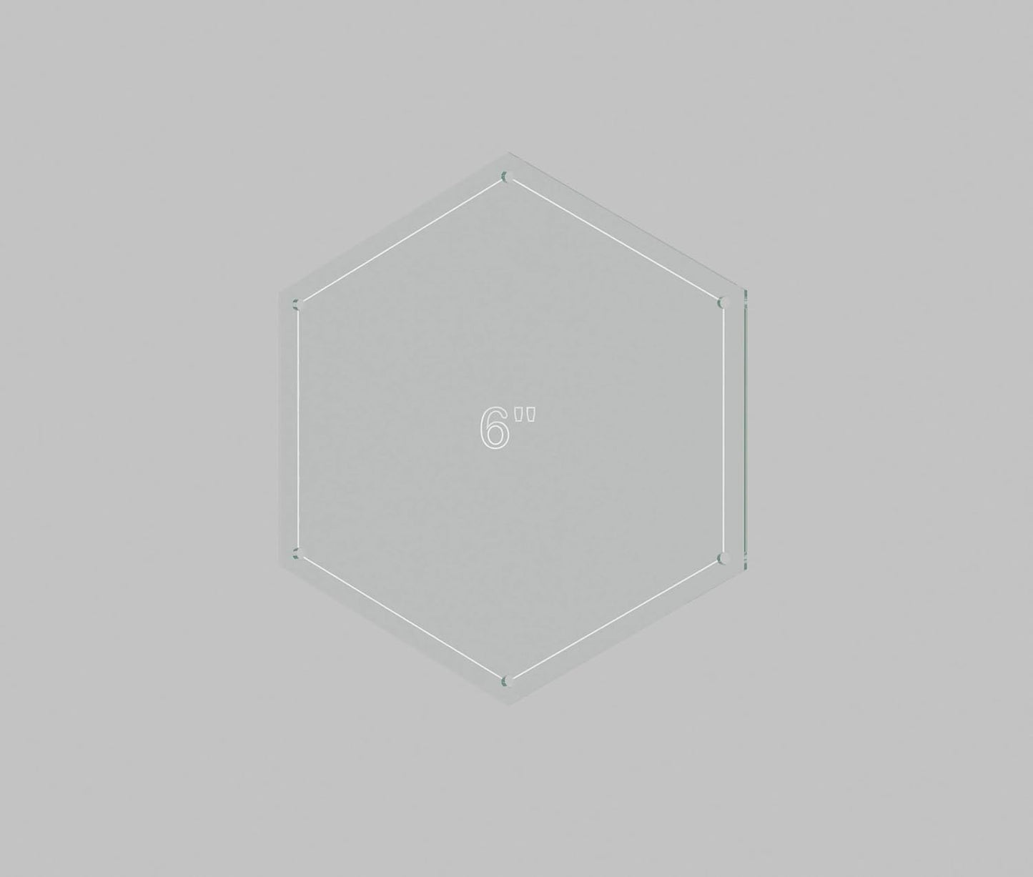 Hexagon Quilting Template Set - 6" with 1/4" Seam Allowance - Durable Acrylic Templates for Quilting, Patchwork, Crafting, & Sewing Projects - Clear Templates for Accurate Designing