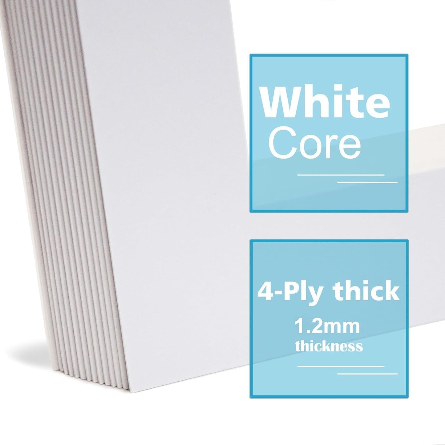Egofine 5x7 White Picture Mats Pack of 11, Frame Mattes for 4x6 Pictures, Acid Free, 1.2mm Thickness, with Core Bevel Cut