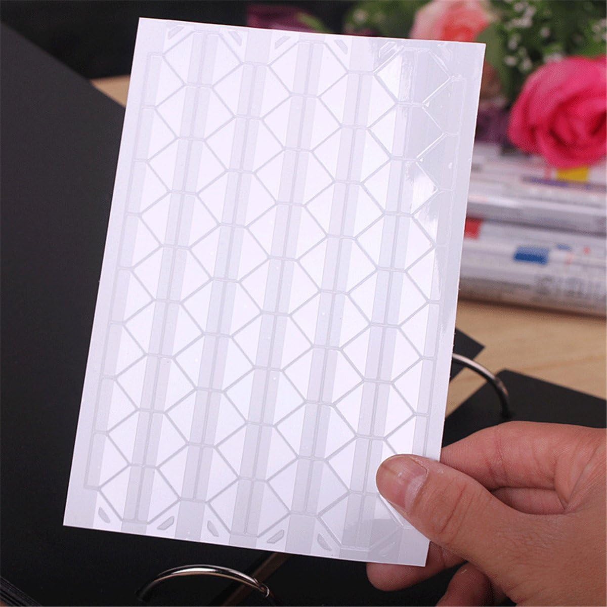 20 Sheet (2040-pack) Photo Corners Self Adhesive PVC Paper Photo Foto Corner Stickers for Scrapbooking Personal Journal (Clear 2040pcs)